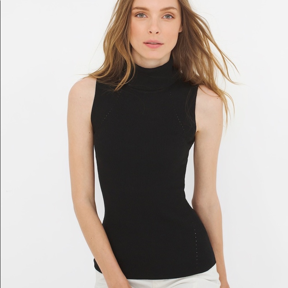 Black Turtleneck Sweater Tank
